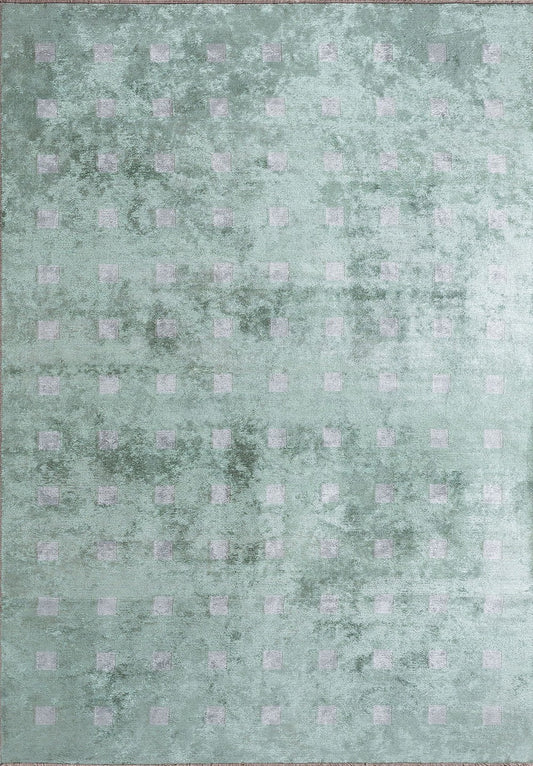 HARMONY RIVER GREEN - ICE BLUE RUG