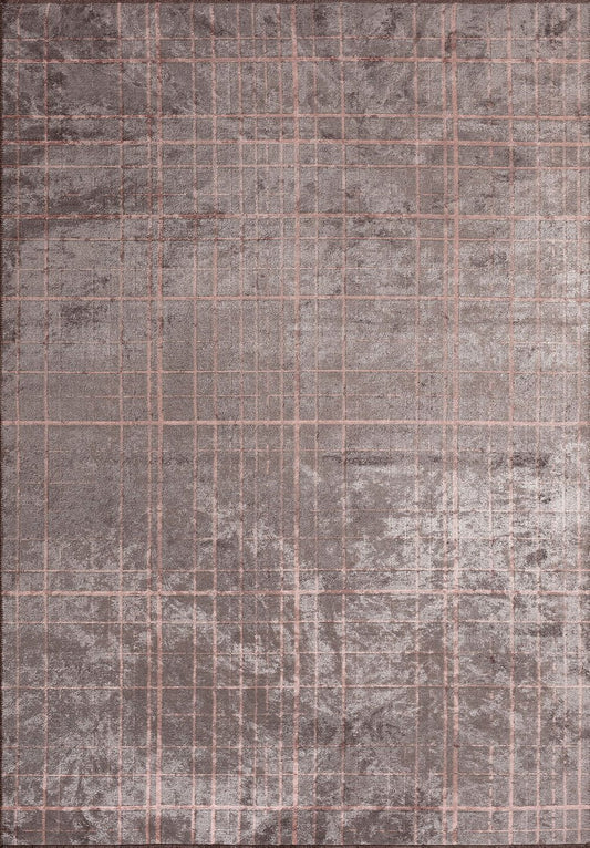 NEO LIGHT CORAL - DARK GREY RUG