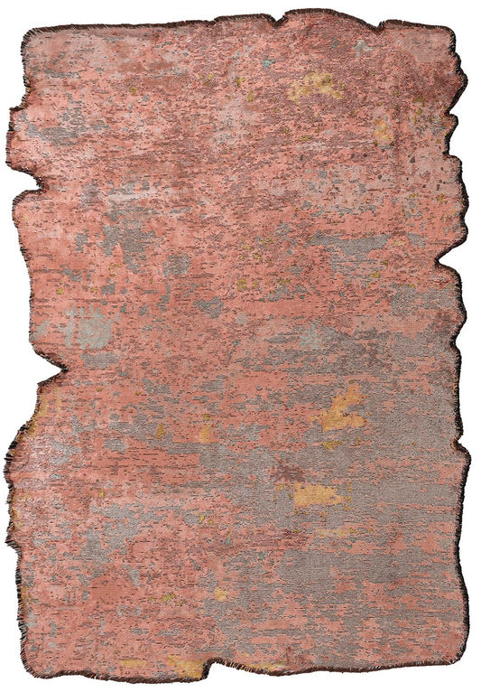 SERENITY STONE - CORAL - LIGHT CORAL - YELLOW - RIVER GREEN - DARK MINK RUG