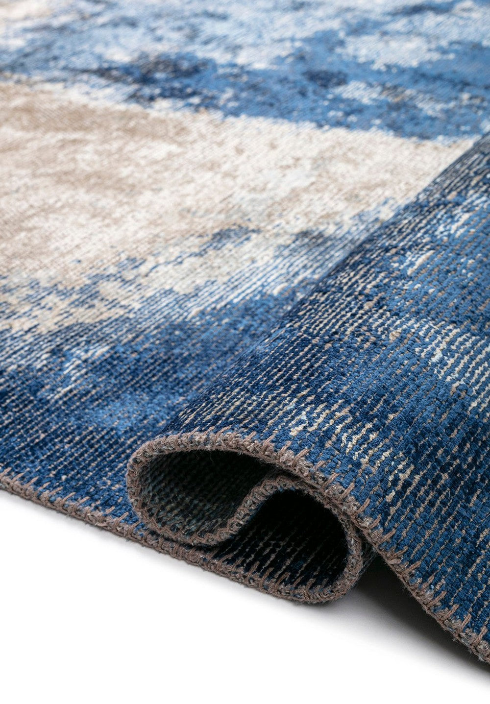 MIST LIGHT CREAM - ICE BLUE - BLUE - NAVY BLUE RUG