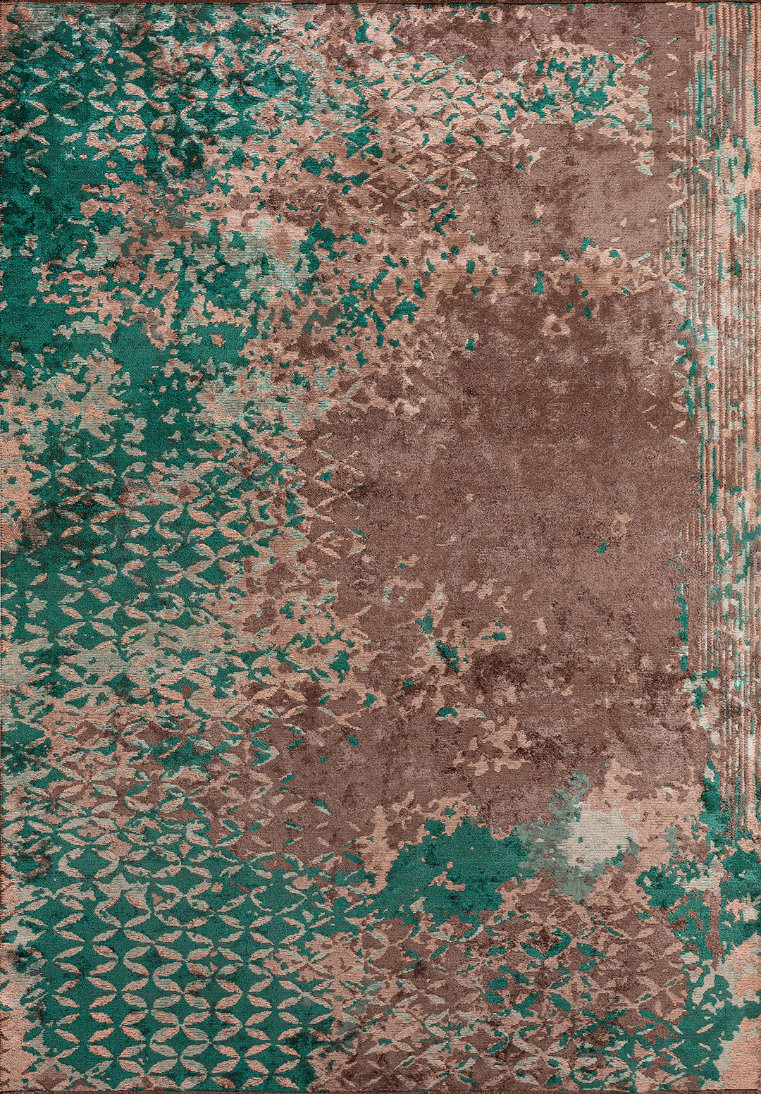 BLOOM DARK MINK - DARK GREEN - COPPER RUG