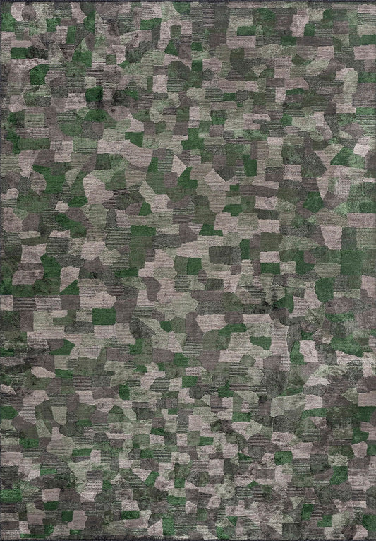 DUNE BEIGE - ANTHRACITE - FOREST GREEN RUG