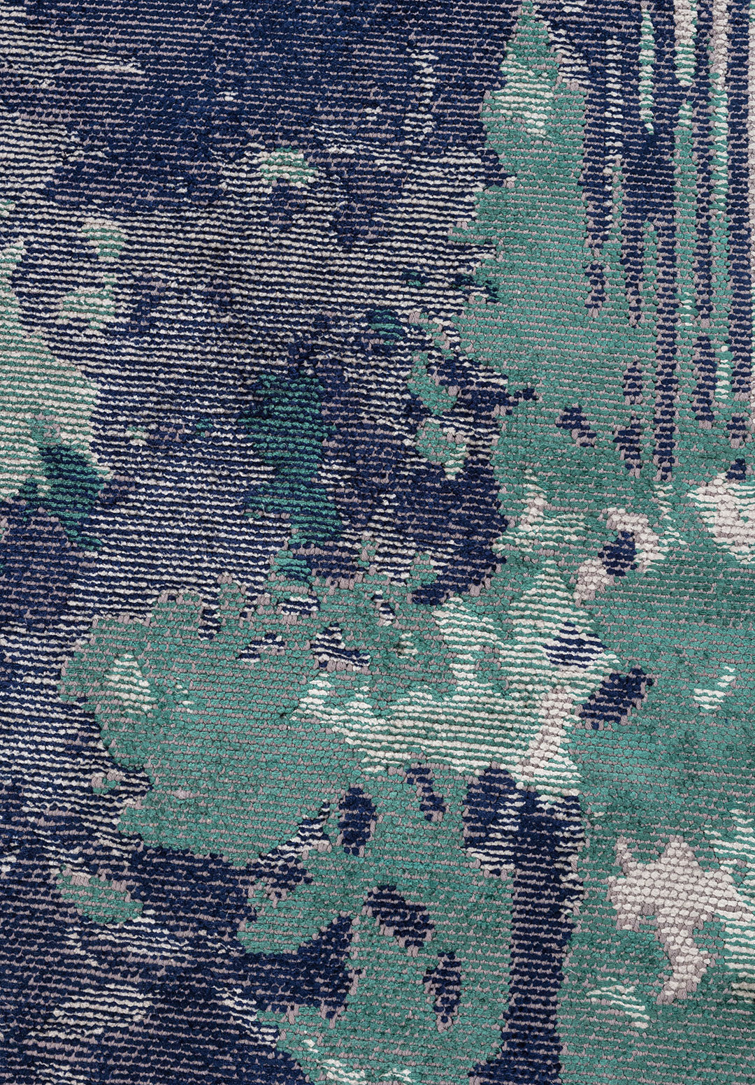 BLOOM DARK NAVY - DARK GREEN - LIGHT CREAM RUG